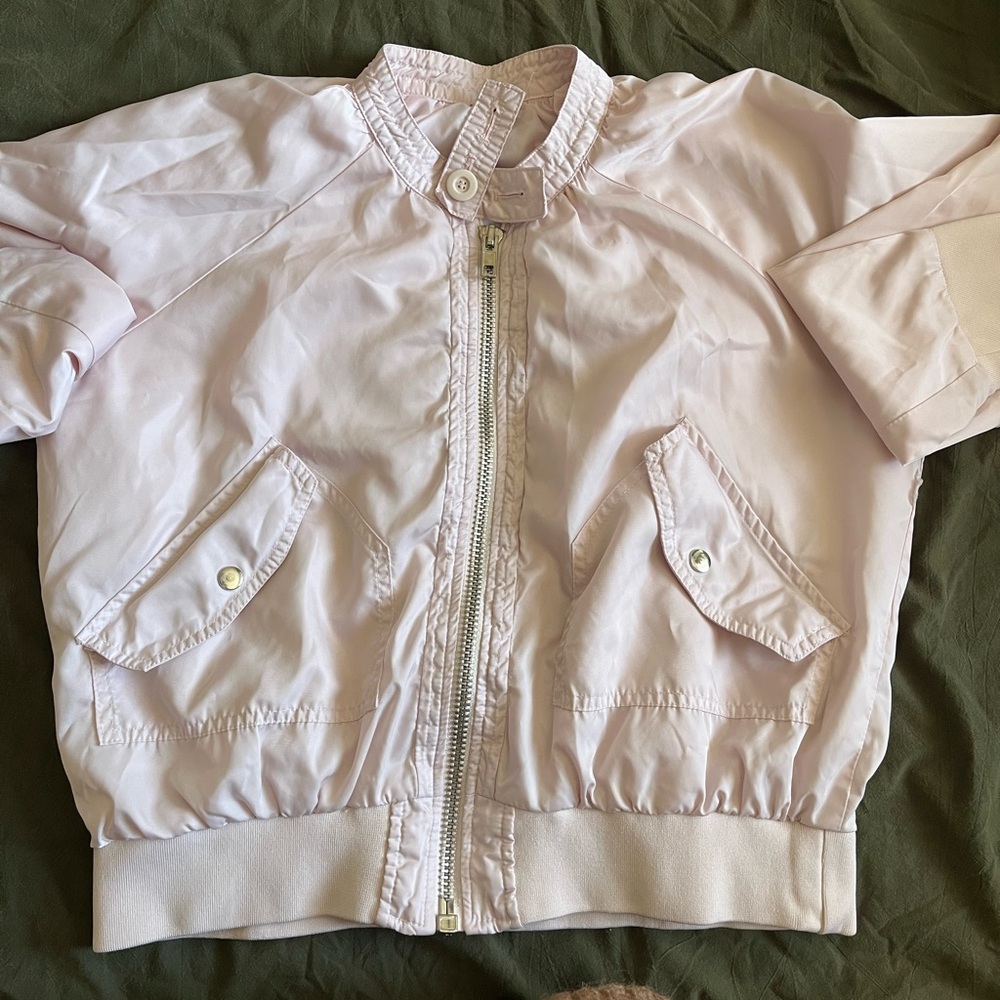 Free People Light Pink Bomber Jacket